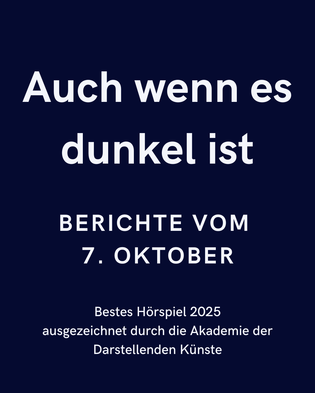 Sharon On und Dirk Laucke – Wenn es Dunkel ist (Hörspiel) – Meine Meinung zum Thema